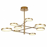 Люстра на штанге MyFar Eva MR1221-8CL цвет плафона/подвески Белый, Золото, цвет арматуры Золото-1