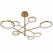 Люстра на штанге MyFar Eva MR1221-8CL цвет плафона/подвески Белый, Золото, цвет арматуры Золото-2