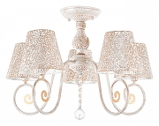 Люстра на штанге MyFar Luna MR1310-5C цвет плафона/подвески Белый, Золото, цвет арматуры Белый, Золото