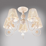 Люстра на штанге MyFar Luna MR1310-5C цвет плафона/подвески Белый, Золото, цвет арматуры Белый, Золото-3