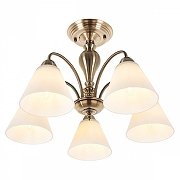 Люстра на штанге MyFar Anna MR1451-5C цвет плафона/подвески Белый, цвет арматуры Бронза-1