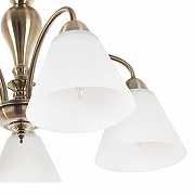 Люстра на штанге MyFar Anna MR1451-5C цвет плафона/подвески Белый, цвет арматуры Бронза-4