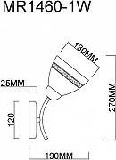 Бра MyFar Emily MR1460-1W цвет плафона/подвески Белый, цвет арматуры Бронза-5
