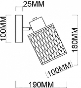 Спот MyFar Cathy MR1510-1WC цвет плафона/подвески Коричневый, Оранжевый, цвет арматуры Коричневый, Хром-4