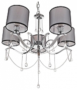Люстра MyFar Dante MR1551-5P цвет плафона/подвески Прозрачный, Серый, цвет арматуры Хром