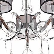 Люстра MyFar Dante MR1551-5P цвет плафона/подвески Прозрачный, Серый, цвет арматуры Хром-5