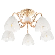 Люстра MyFar Nicole MR1661-5C цвет плафона/подвески Белый, цвет арматуры Белый, Золото-3