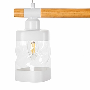 Подвесной светильник MyFar Olivia MR1831-3P цвет плафона/подвески Белый, Прозрачный, цвет арматуры Белый, Коричневый-5