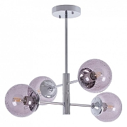 Люстра на штанге MyFar Camilla MR1881-4C цвет плафона/подвески Дымчатый, цвет арматуры Хром