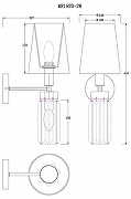 Бра MyFar Fernando MR1920-2W цвет плафона/подвески Белый, Прозрачный, цвет арматуры Латунь-5