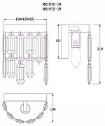Накладной светильник MyFar David MR1970-1W цвет плафона/подвески Прозрачный, цвет арматуры Хром-4