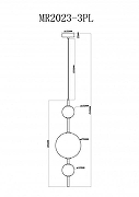 Подвесной светильник MyFar Violla MR2023-3PL цвет плафона/подвески Белый, цвет арматуры Латунь-7