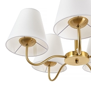 Люстра на штанге MyFar Charlotte MR2100-5C цвет плафона/подвески Белый, цвет арматуры Латунь-3