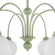 Люстра на штанге MyFar Flora MR2271-6С цвет плафона/подвески Белый, цвет арматуры Зеленый-2