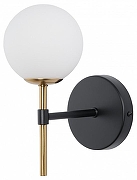 Бра MyFar Robert MR2330-1W цвет плафона/подвески Белый, цвет арматуры Латунь, Черный