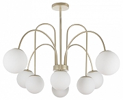 Люстра на штанге MyFar Cassia MR2351-8C цвет плафона/подвески Белый, цвет арматуры Бежевый