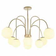 Люстра на штанге MyFar Cassia MR2351-8C цвет плафона/подвески Белый, цвет арматуры Бежевый-1