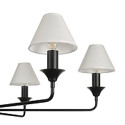 Люстра на штанге MyFar Leon MR2400-6C цвет плафона/подвески Белый, цвет арматуры Черный-3