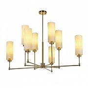 Люстра на штанге MyFar Richard MR2410-8C цвет плафона/подвески Белый, цвет арматуры Латунь-1