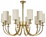 Люстра на штанге MyFar Oliver MR2420-10P цвет плафона/подвески Белый, цвет арматуры Золото