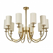 Люстра на штанге MyFar Oliver MR2420-10P цвет плафона/подвески Белый, цвет арматуры Золото-1