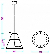 Светильник на штанге MyFar Finn MR2450-1P цвет плафона/подвески Белый, цвет арматуры Черный-10