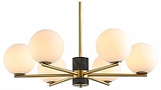Люстра на штанге Mizi`en Grace MZ121552-6-670 цвет плафона/подвески Белый, цвет арматуры Латунь, Черный