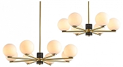 Люстра на штанге Mizi`en Grace MZ121552-6-670 цвет плафона/подвески Белый, цвет арматуры Латунь, Черный-1