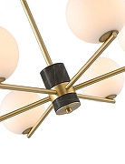 Люстра на штанге Mizi`en Grace MZ121552-6-670 цвет плафона/подвески Белый, цвет арматуры Латунь, Черный-2