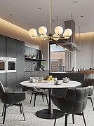 Люстра на штанге Mizi`en Grace MZ121552-8-820 цвет плафона/подвески Белый, цвет арматуры Латунь, Черный-3