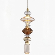 Подвесной светильник Mizi`en Mosaic MZ160191-3-720B цвет плафона/подвески Прозрачный, Шампань, цвет арматуры Бронза