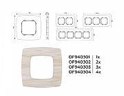 Рамка на 1 пост Ambrella Volt Opera OF940301 цвет Бежевый-3