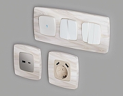 Рамка на 3 поста Ambrella Volt Opera OF940303 цвет Бежевый-1