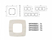 Рамка на 1 пост Ambrella Volt Opera OF940601 цвет Бежевый, Серый-4