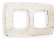 Рамка на 2 поста Ambrella Volt Opera OF940602 цвет Бежевый, Серый