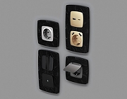 Рамка на 3 поста Ambrella Volt Opera OF940703 цвет Черный-1