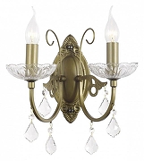 Бра Arti Lampadari Prato Prato E 2.1.2.600 A цвет плафона/подвески Прозрачный, цвет арматуры Золото, Прозрачный