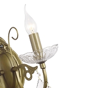 Бра Arti Lampadari Prato Prato E 2.1.2.600 A цвет плафона/подвески Прозрачный, цвет арматуры Золото, Прозрачный-1