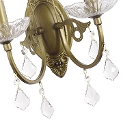 Бра Arti Lampadari Prato Prato E 2.1.2.600 A цвет плафона/подвески Прозрачный, цвет арматуры Золото, Прозрачный-2