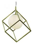 Подвесной светильник iLamp Golden P2483-1S GD цвет плафона/подвески Белый, цвет арматуры Золото