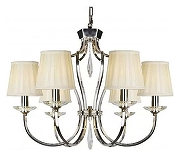 Люстра iLamp Charm P2508-6 nic цвет плафона/подвески Белый, Прозрачный, цвет арматуры Никель