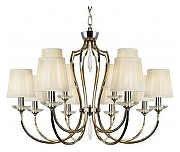 Люстра iLamp Charm P2508-8+4 nic цвет плафона/подвески Белый, Прозрачный, цвет арматуры Никель