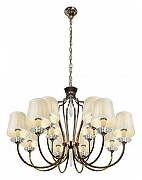 Люстра iLamp Charm P2508-8+4 nic цвет плафона/подвески Белый, Прозрачный, цвет арматуры Никель-2