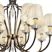 Люстра iLamp Charm P2508-8+4 nic цвет плафона/подвески Белый, Прозрачный, цвет арматуры Никель-3