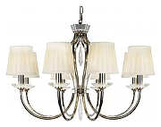 Люстра iLamp Charm P2508-8 nic цвет плафона/подвески Белый, Прозрачный, цвет арматуры Никель