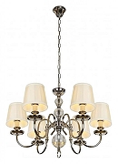 Люстра iLamp Armonia P2510-6 nic цвет плафона/подвески Бежевый, цвет арматуры Прозрачный, Никель-2