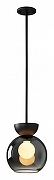 Светильник на штанге iLamp Mono P6079-1 BK+SM цвет плафона/подвески Черный, цвет арматуры Черный-1