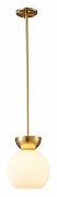Светильник на штанге iLamp Mono P6079-1 GD+WH цвет плафона/подвески Белый, цвет арматуры Золото-1