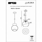 Светильник на штанге iLamp Mono P6079-1 GD+WH цвет плафона/подвески Белый, цвет арматуры Золото-3