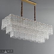 Люстра iLamp Manhattan P6315-1200 BR цвет плафона/подвески Прозрачный, цвет арматуры Латунь